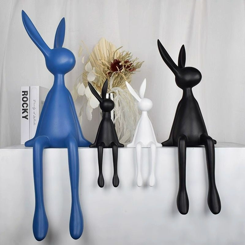 Rabbit sitting ornament desktop decoration - for a variety of styles, hand-polished, stylish and simple