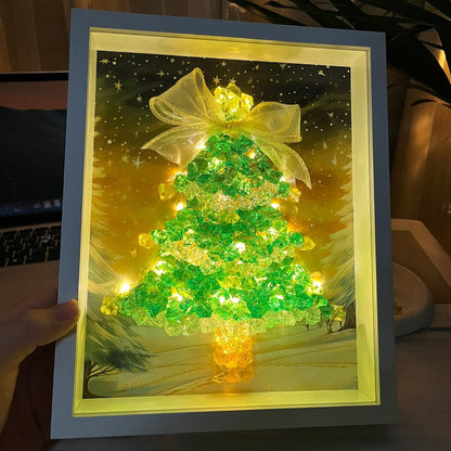 "DIY Crystal Christmas Tree Frame – Sparkle Up Your Holidays with a Personal Touch