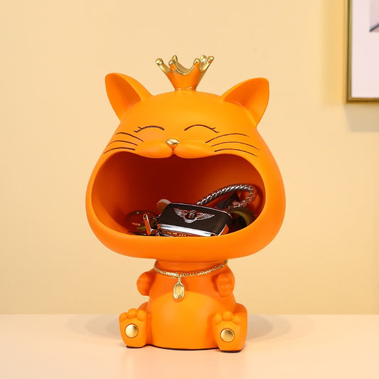 Big Mouth Cat Storage Ornament - cute shape, safe and odorless