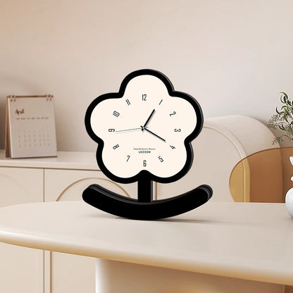 Swinging Small Flower Clock Office Decoration - Silent and Accurate, Three Dimensional Mounting