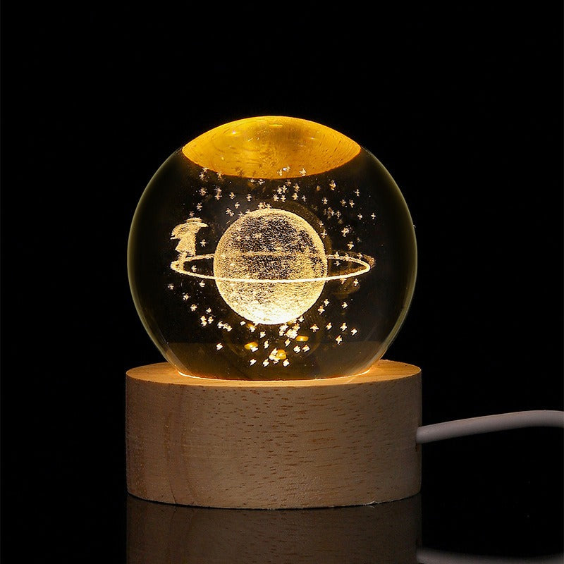 Crystal ball Universe night light - USB-powered, home atmosphere light, various styles