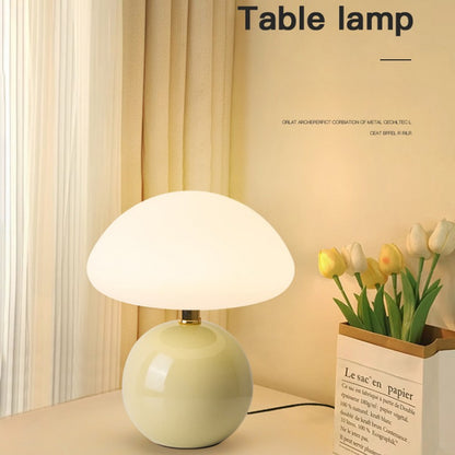 Mushroom Small Table Lamp Bedroom Decorative Lamp Ambient Light - Eye-care light source, 0 blue light hazards