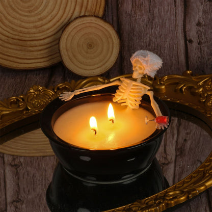 Skeleton Bathtub Aromatherapy Candle — Perfect for Halloween, Spooky Design with Cozy Fragrance