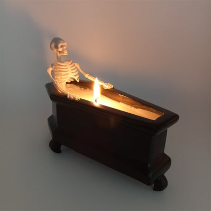 Skeleton Bathtub Aromatherapy Candle — Perfect for Halloween, Spooky Design with Cozy Fragrance