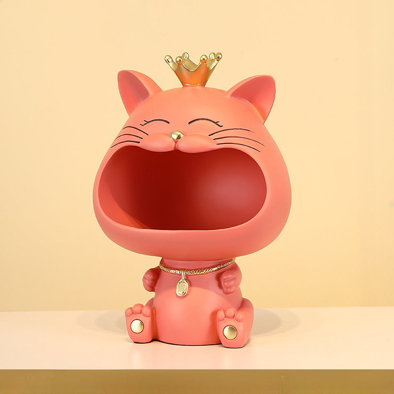 Big Mouth Cat Storage Ornament - cute shape, safe and odorless